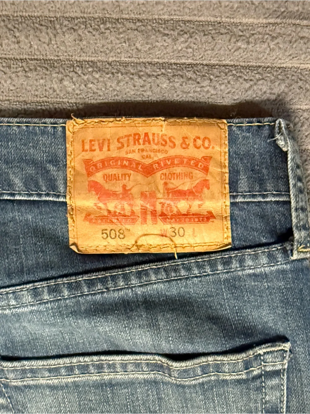 Levi's 508 Model Faded Blue Men's Slim Jean Shorts